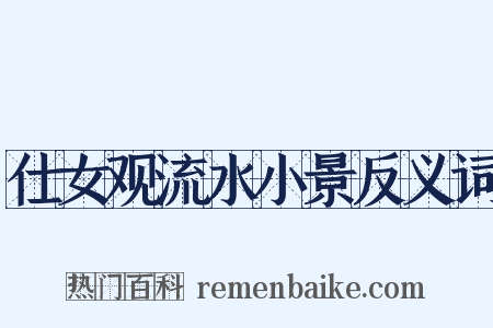 仕女观流水小景反义词是什么意思的图片